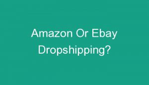 Read more about the article Amazon Or Ebay Dropshipping?