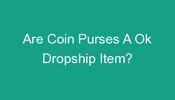 You are currently viewing Are Coin Purses A Ok Dropship Item?