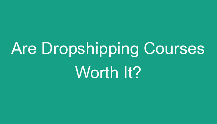 You are currently viewing Are Dropshipping Courses Worth It?