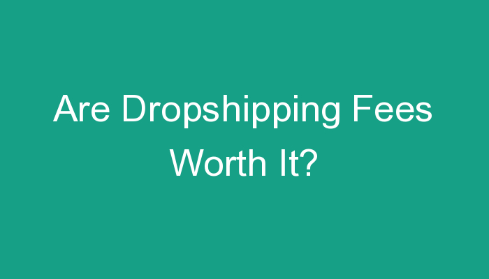 You are currently viewing Are Dropshipping Fees Worth It?