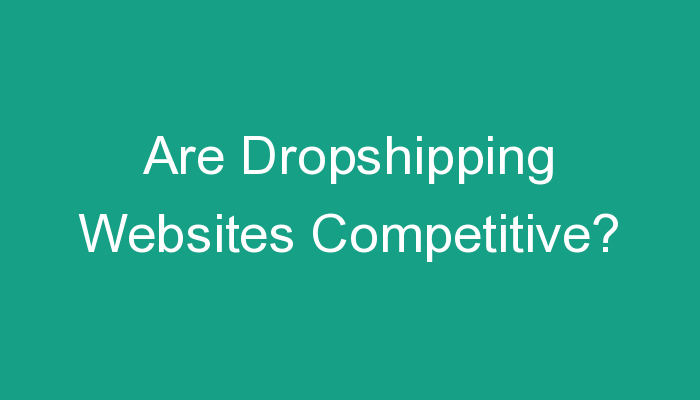 You are currently viewing Are Dropshipping Websites Competitive?