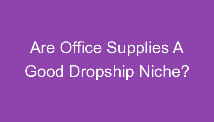 You are currently viewing Are Office Supplies A Good Dropship Niche?