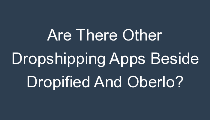 You are currently viewing Are There Other Dropshipping Apps Beside Dropified And Oberlo?