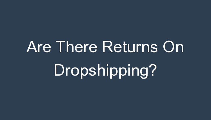 You are currently viewing Are There Returns On Dropshipping?