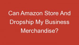 Read more about the article Can Amazon Store And Dropship My Business Merchandise?