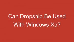 Read more about the article Can Dropship Be Used With Windows Xp?