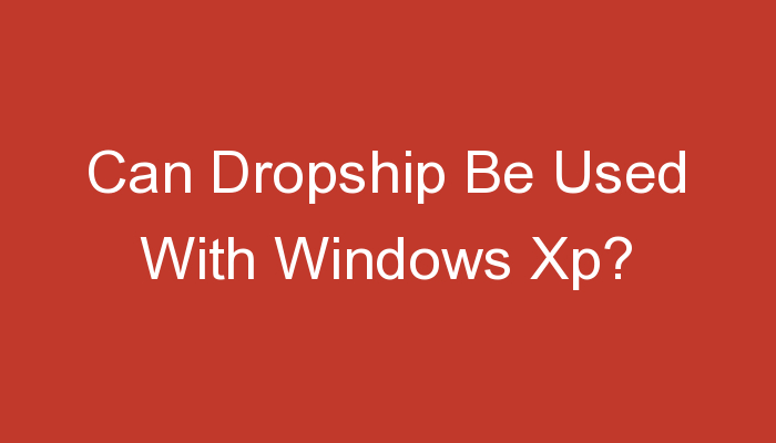 You are currently viewing Can Dropship Be Used With Windows Xp?