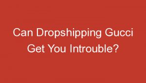 Read more about the article Can Dropshipping Gucci Get You Introuble?