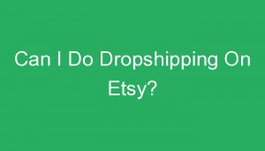 Read more about the article Can I Do Dropshipping On Etsy?