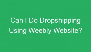 Read more about the article Can I Do Dropshipping Using Weebly Website?