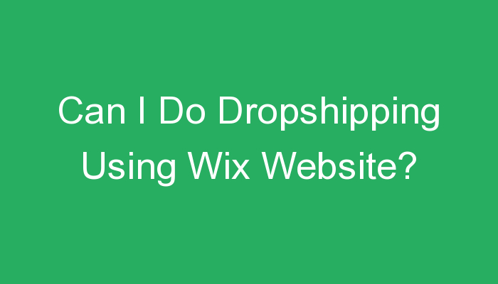 You are currently viewing Can I Do Dropshipping Using Wix Website?