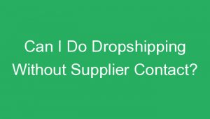 Read more about the article Can I Do Dropshipping Without Supplier Contact?