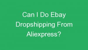Read more about the article Can I Do Ebay Dropshipping From Aliexpress?