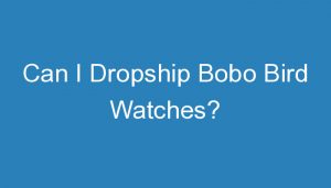 Read more about the article Can I Dropship Bobo Bird Watches?