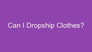 Read more about the article Can I Dropship Clothes?