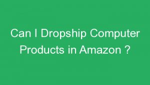 Read more about the article Can I Dropship Computer Products in Amazon ?