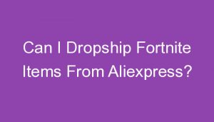 Read more about the article Can I Dropship Fortnite Items From Aliexpress?