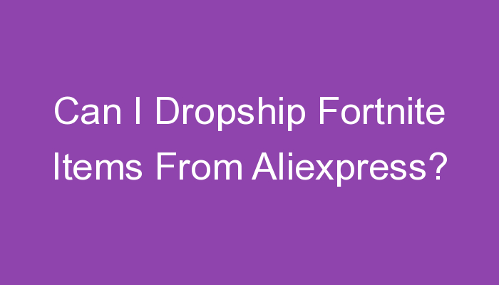 You are currently viewing Can I Dropship Fortnite Items From Aliexpress?