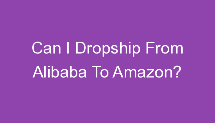 You are currently viewing Can I Dropship From Alibaba To Amazon?