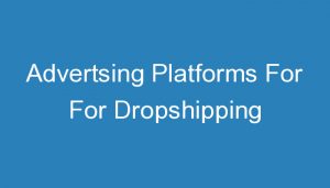 Read more about the article Advertsing Platforms For For Dropshipping