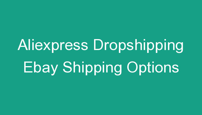 You are currently viewing Aliexpress Dropshipping Ebay Shipping Options