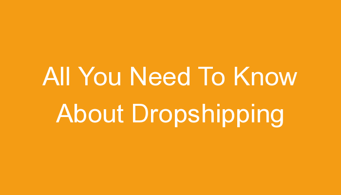 You are currently viewing All You Need To Know About Dropshipping
