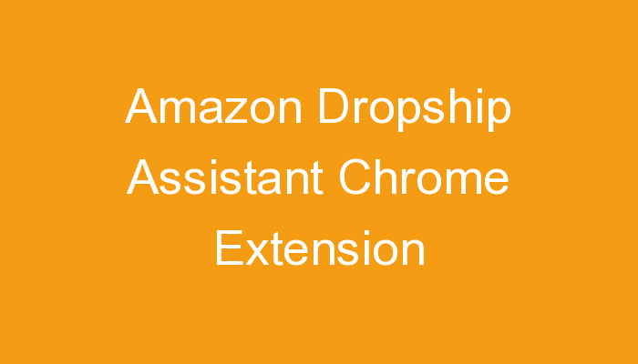You are currently viewing Amazon Dropship Assistant Chrome Extension