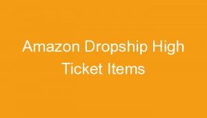 Read more about the article Amazon Dropship High Ticket Items