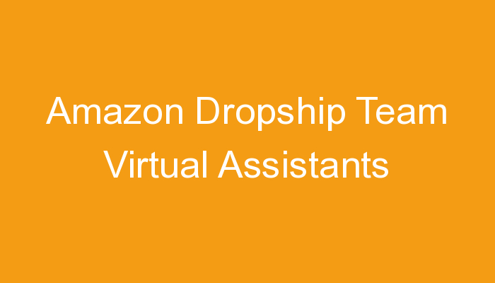 You are currently viewing Amazon Dropship Team Virtual Assistants