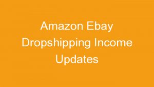 Read more about the article Amazon Ebay Dropshipping Income Updates