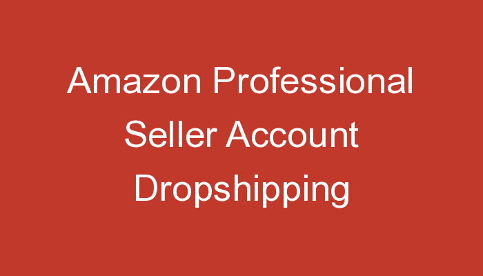 You are currently viewing Amazon Professional Seller Account Dropshipping