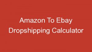 Read more about the article Amazon To Ebay Dropshipping Calculator