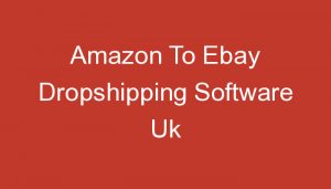 Read more about the article Amazon To Ebay Dropshipping Software Uk