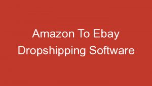 Read more about the article Amazon To Ebay Dropshipping Software