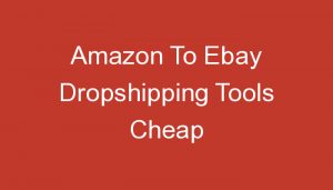 Read more about the article Amazon To Ebay Dropshipping Tools Cheap
