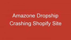 Read more about the article Amazone Dropship Crashing Shopify Site