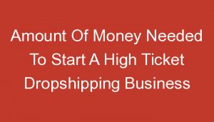 Read more about the article Amount Of Money Needed To Start A High Ticket Dropshipping Business