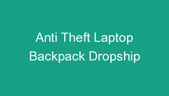 You are currently viewing Anti Theft Laptop Backpack Dropship