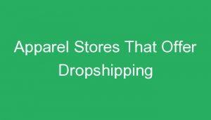 Read more about the article Apparel Stores That Offer Dropshipping