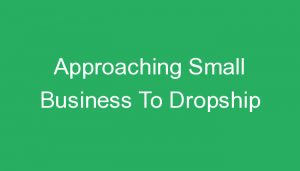 Read more about the article Approaching Small Business To Dropship