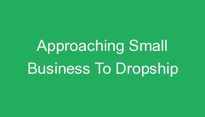 You are currently viewing Approaching Small Business To Dropship