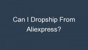 Read more about the article Can I Dropship From Aliexpress?