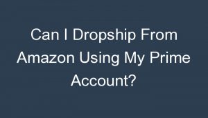 Read more about the article Can I Dropship From Amazon Using My Prime Account?