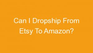 Read more about the article Can I Dropship From Etsy To Amazon?