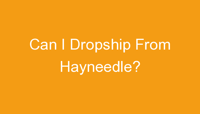 You are currently viewing Can I Dropship From Hayneedle?