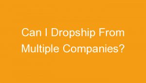 Read more about the article Can I Dropship From Multiple Companies?