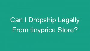 Read more about the article Can I Dropship Legally From tinyprice Store?