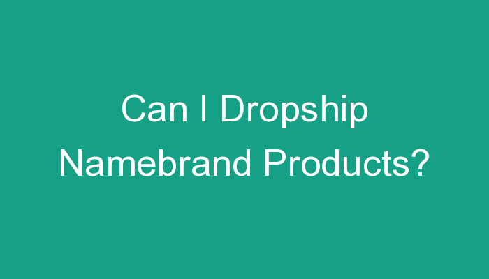 You are currently viewing Can I Dropship Namebrand Products?