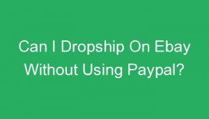Read more about the article Can I Dropship On Ebay Without Using Paypal?