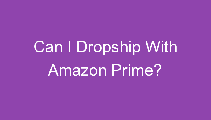You are currently viewing Can I Dropship With Amazon Prime?